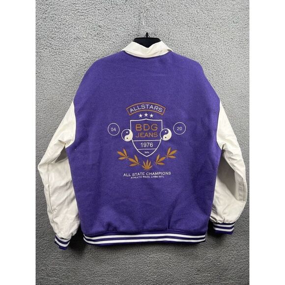 Urban Outfitters Varsity Bomber Jacket Size Large Oversized New - Picture 4 of 12